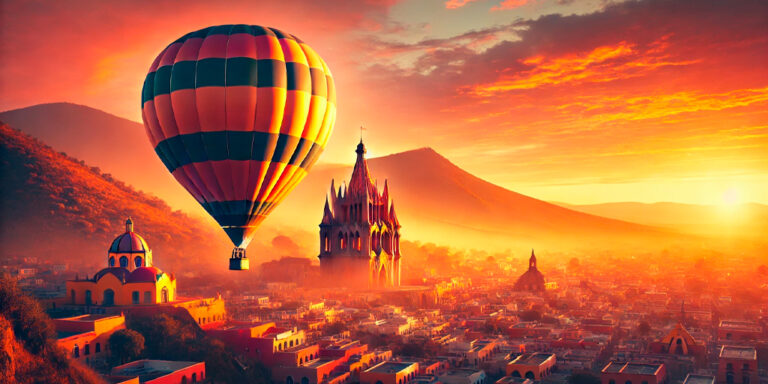 Estilo y Finanzas, naturaleza, Lugares exclusivos en San Miguel de Allende, seguro de auto, cotizador de seguros, globo aerostático al amanecer.